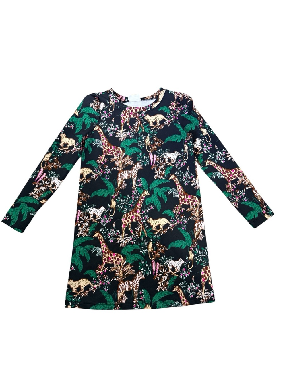 Lilly Pulitzer Black Jungle Animal Print Long-Sleeve dress
